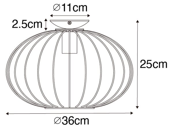 Designerska lampa sufitowa czarna - Margarita Oswietlenie wewnetrzne