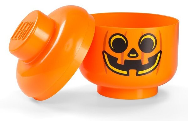 Pomarańczowe pudełko do przechowywania LEGO® Pumpkin Head L