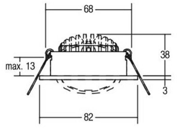 BRUMBERG spot wpuszczany 38° okrągły biały 2 700 K Einbaustrahler, możliwość ściemniania, biały / opal, przedpokój, aluminium