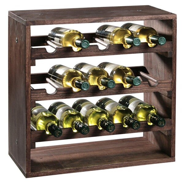 Stojak na wino, regał z półkami na 15 butelek z możliwością stworzenia dużego modułu