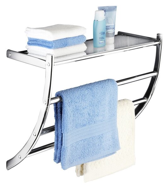 Wieszak na ręczniki PASCARA + półka łazienkowa, 2 w 1, WENKO
