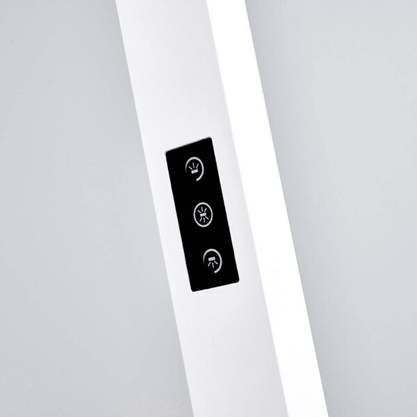 Lampa stojąca Jolinda Arcchio, możliwość ściemniania, biały / opal, biuro, aluminium, nowoczesny
