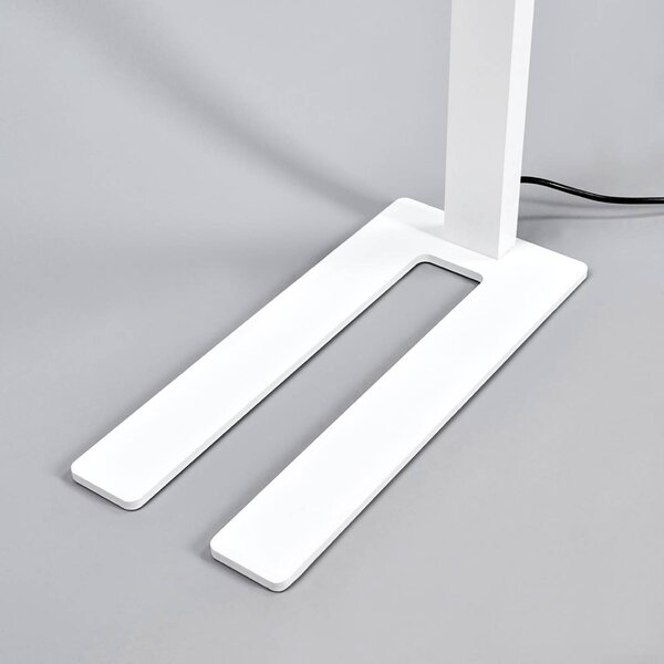 Lampa stojąca Jolinda Arcchio, możliwość ściemniania, biały / opal, biuro, aluminium, nowoczesny