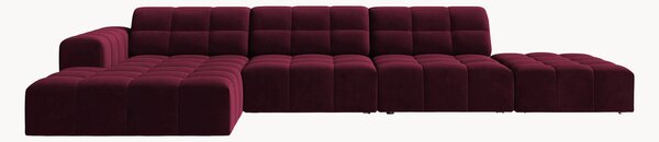 Sofa narożna z aksamitu Chicago (5-osobowa)