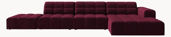 Sofa narożna z aksamitu Chicago (5-osobowa)