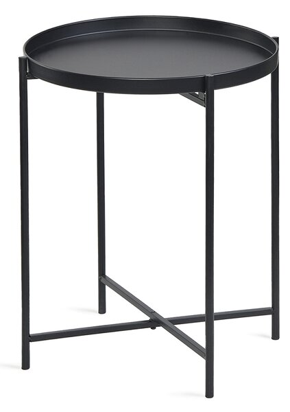 Stolik kawowy BILLI metalowy czarny 40,3x50,4 cm
