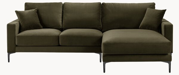 Sofa narożna z aksamitu Venus (4-osobowa)