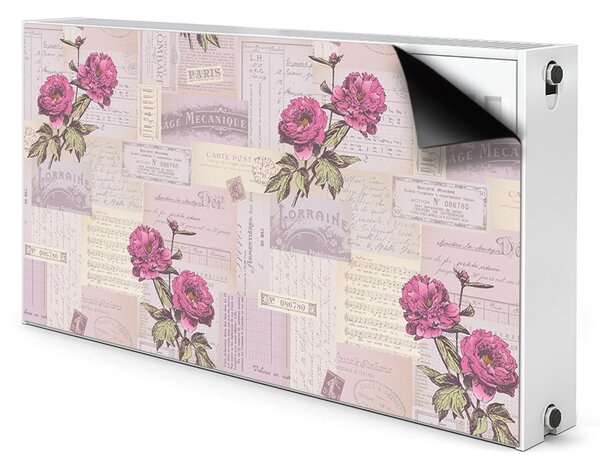 Magnes dekoracjny na kaloryfer Papier i peonie
