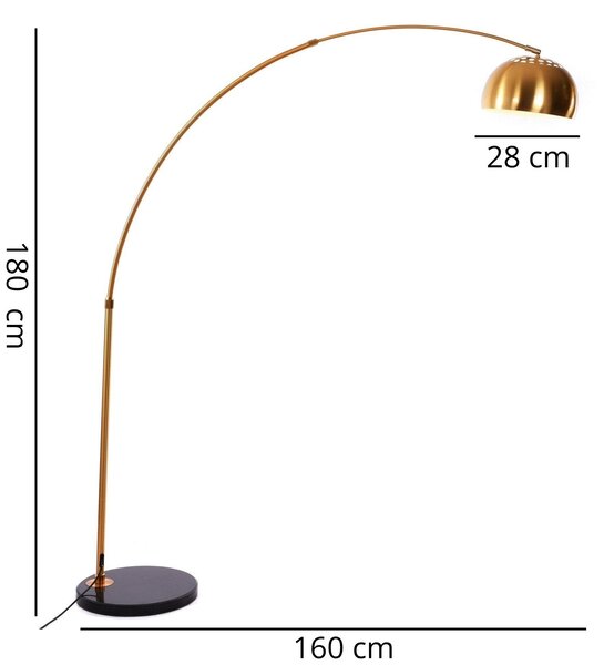 LAMPA STOJĄCA PODŁOGOWA MOSIĘŻNA AZURRO B1