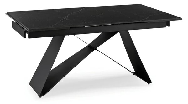 Stół Rozkładany Prostokątny VICTOR 160-240 cm Ceramiczny Czarny do Jadalni Nowoczesny Loft