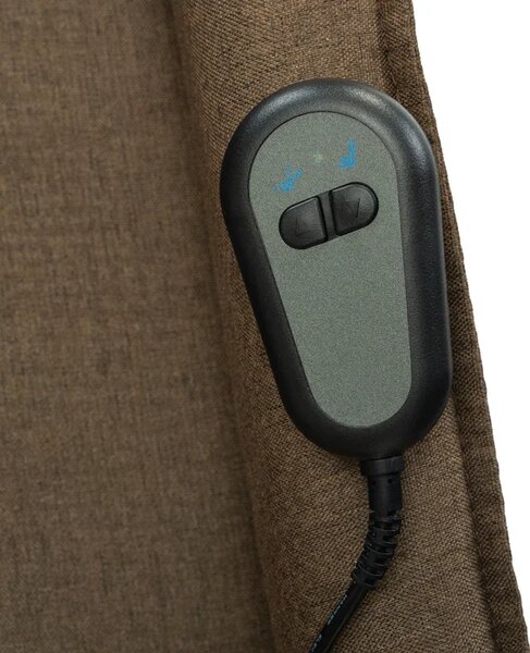 Fotel Wypoczynkowy COLTON z Funkcją Wstawania Elektrycznie Rozkładany Brązowy Nowoczesny