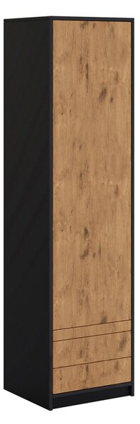 Szafa S - 60 cm do półkotapczanu Basic - czarny / dąb lancelot