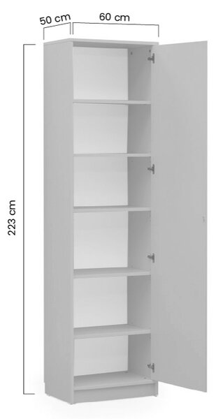 Szafa P - 60 cm do półkotapczanów Genius - congo / kaszmir