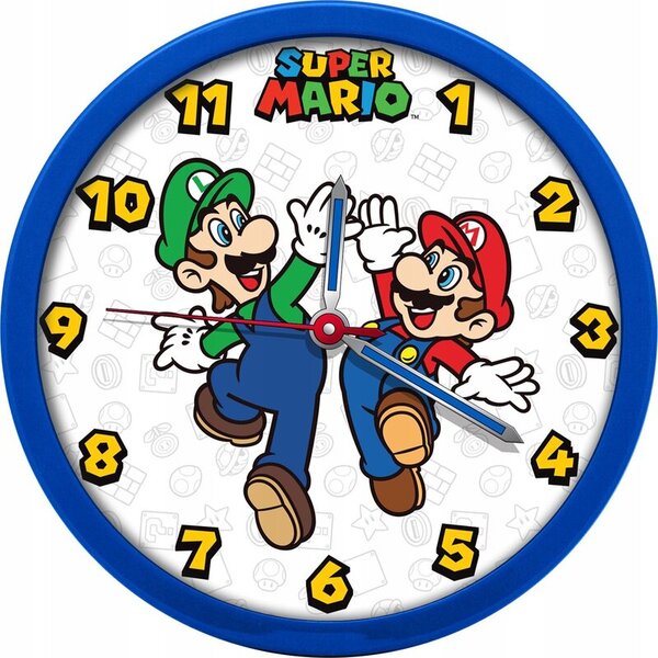Zegar ścienny KIDS EUROSWAN GSM3063 Super Mario 25 cm