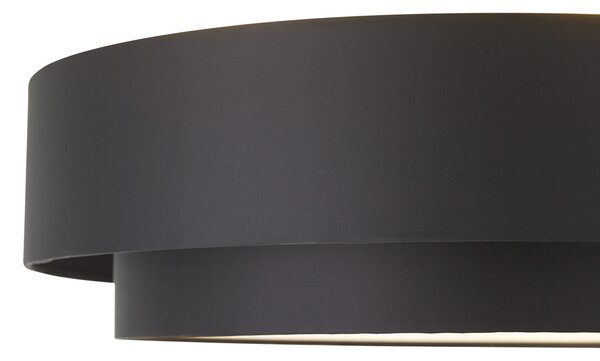 Nowoczesna lampa sufitowa czarna 50 cm 3-punktowa - Drum Duo