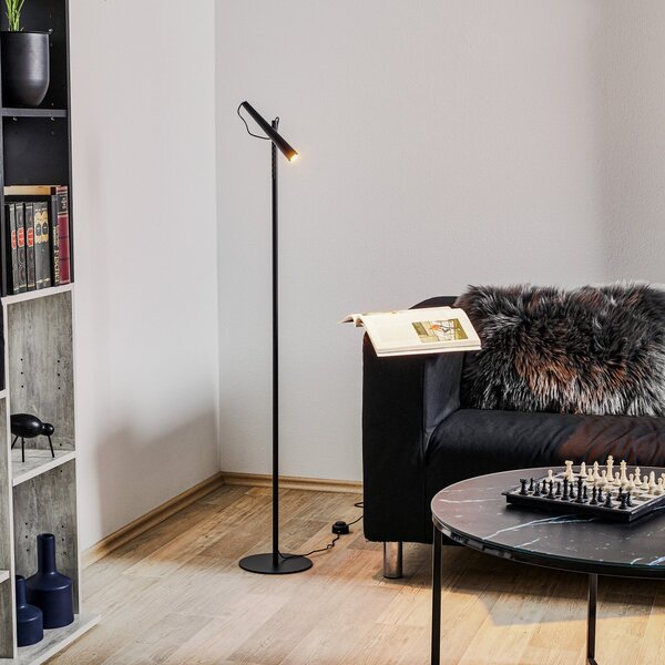 Lampa Podłogowa Foscarini, Magneto, czarny, salon, metal, design