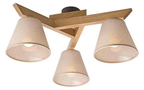 Brilagi Brilagi - Żyrandol natynkowy ANTHONY 3xE14/40W/230V dąb/beżowy BG1448