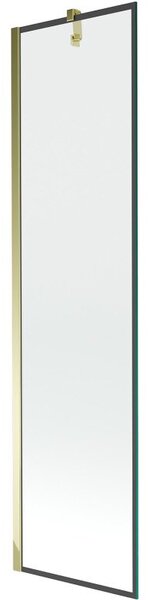 Mexen Next parawan nawannowy 1-skrzydłowy 50 x 150 cm, czarna ramka, złoty - 895-050-000-00-70-50