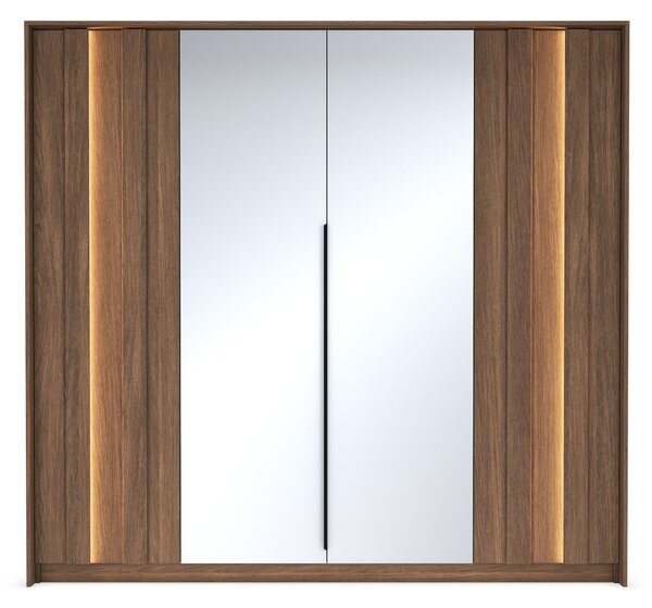 Szafa Flaro 223 cm z oświetleniem - dąb dunin