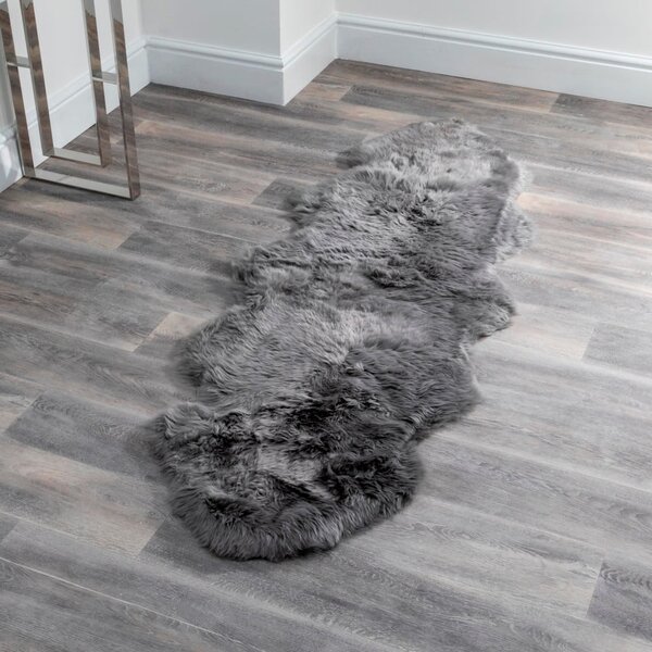 Szara skóra owcza Native Natural Double, 60x240 cm