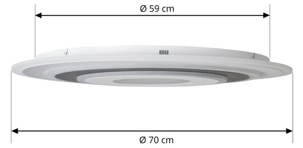 Lampa sufitowa LED Rebeka Lindby, możliwość ściemniania, biały / opal, salon / jadalnia, tworzywo sztuczne, nowoczesny