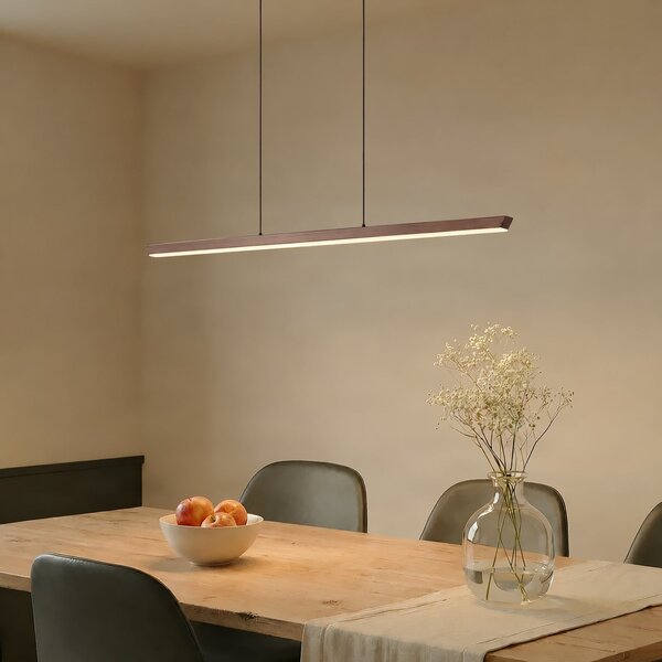 Lampa Wisząca Lucande, Solvar, ściemnialny, brąz rdzawy, salon, metal