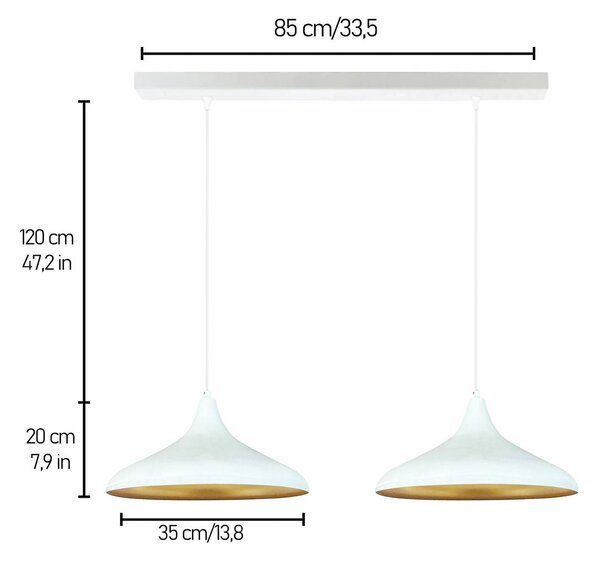 Lampa wisząca Claus ROYALTECH, możliwość ściemniania, salon / jadalnia, metal