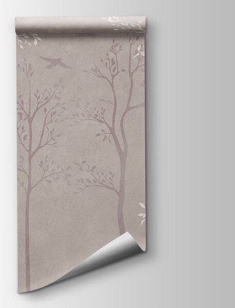 Fototapeta Tapeta z drzewami i ptakami, Fototapety Natura, Popularne Fototapety, t00775 - Tapeko.pl