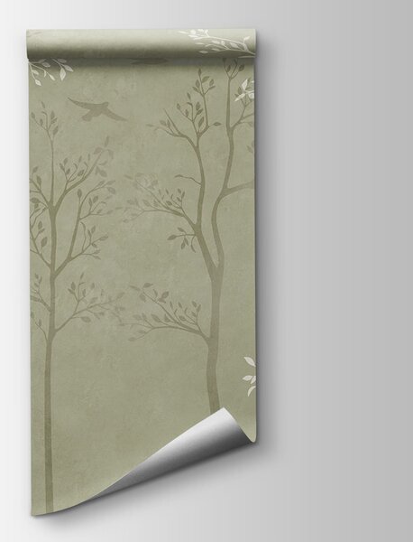 Fototapeta Tapeta z drzewami i ptakami, Fototapety Natura, Popularne Fototapety, t00775v1 - Tapeko.pl