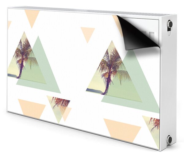 Magnes dekoracjny na kaloryfer Palmy w trójkątach