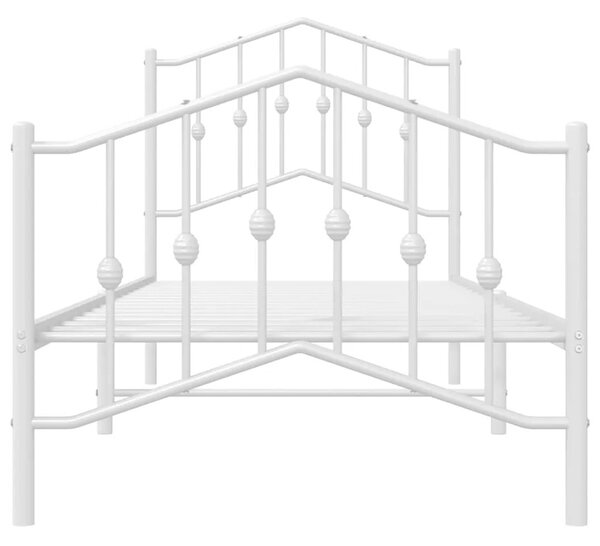 Białe metalowe łóżko loftowe 100x200 cm D8-F82