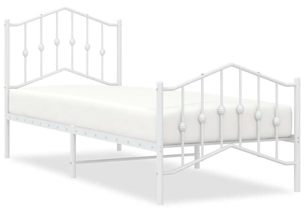 Białe metalowe łóżko loftowe 100x200 cm D8-F82