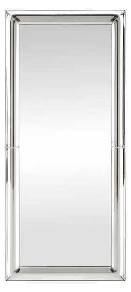 Srebrne prostokątne lustro wiszące T8-E79