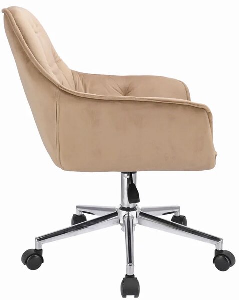 Beżowy fotel do biurka glamour M3-H54