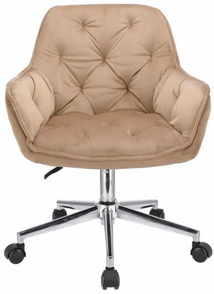 Beżowy fotel do biurka glamour M3-H54