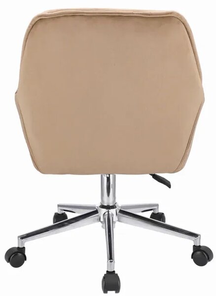 Beżowy fotel do biurka glamour M3-H54