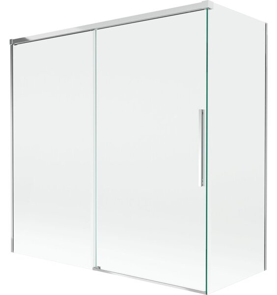 Mexen Rox parawan nawannowy 2-skrzydłowy rozsuwany 160 + 70 x 150 cm, transparent, chrom - 8C9-160-070-01-00
