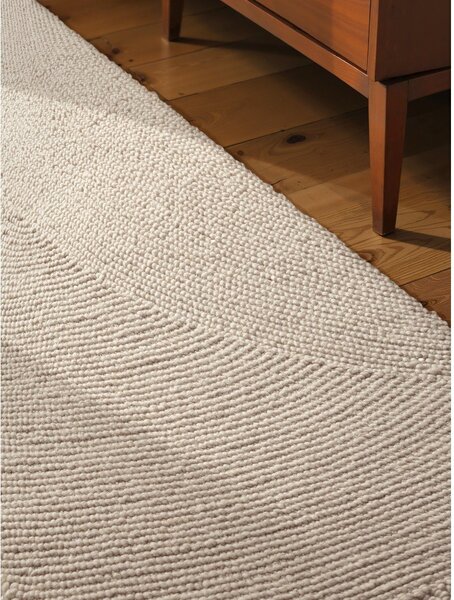 Wełniany chodnik tkany ręcznie w jasnym naturalnym kolorze 80x200 cm Calmio – Hanse Home