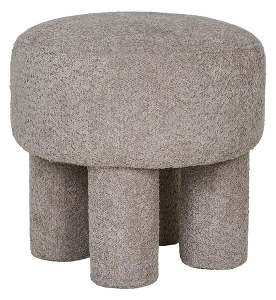Jasnoszary puf z materiału bouclé Perth – House Nordic