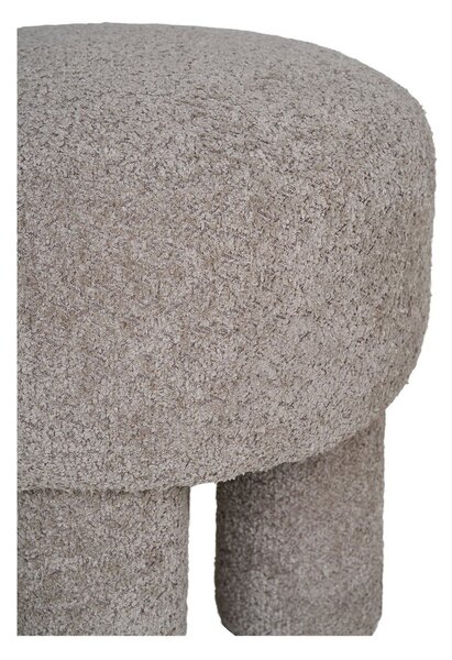 Jasnoszary puf z materiału bouclé Perth – House Nordic