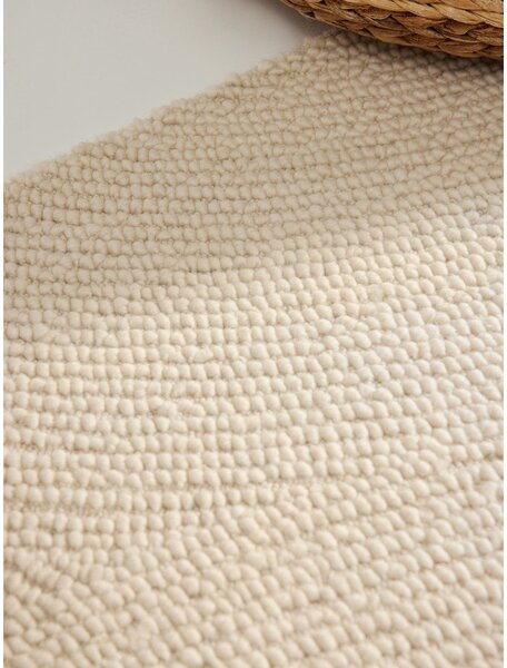 Wełniany chodnik tkany ręcznie w jasnym naturalnym kolorze 80x200 cm Calmio – Hanse Home