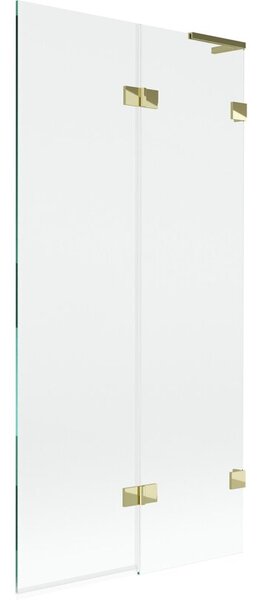 Mexen Lunar L parawan nawannowy 2-skrzydłowy prawy 90 x 150 cm, transparent, złoty - 897L-090-100-50-00-P