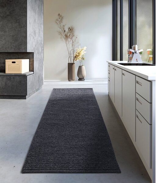 Ciemnoszary wełniany chodnik tkany ręcznie 80x200 cm Francois – Villeroy&Boch