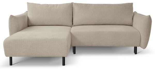 Masseno Narożnik UNO z funkcją spania i pojemnikiem na pościel Narozniki L, Rozkładana sofa - Beżowy, ANTHOLOGY 20