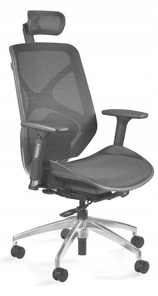 Ergonomiczny fotel biurowy Hero czarny siatka