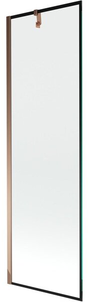 Mexen Next parawan nawannowy 1-skrzydłowy 60 x 150 cm, czarna ramka, różowe złoto - 895-060-000-00-70-60