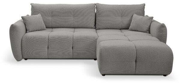 Masseno Narożnik MODA z funkcją spania i pojemnikiem na pościel Narozniki L, Rozkładana sofa - Grafitowy, NORDIC MOUSE
