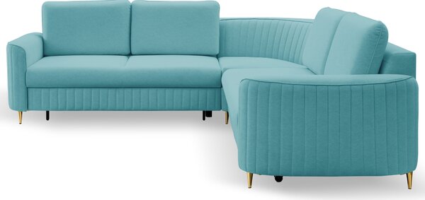 Masseno Narożnik VELA z funkcją spania i pojemnikiem na pościel Narozniki L, Rozkładana sofa - Błęktiny, CASTEL 70