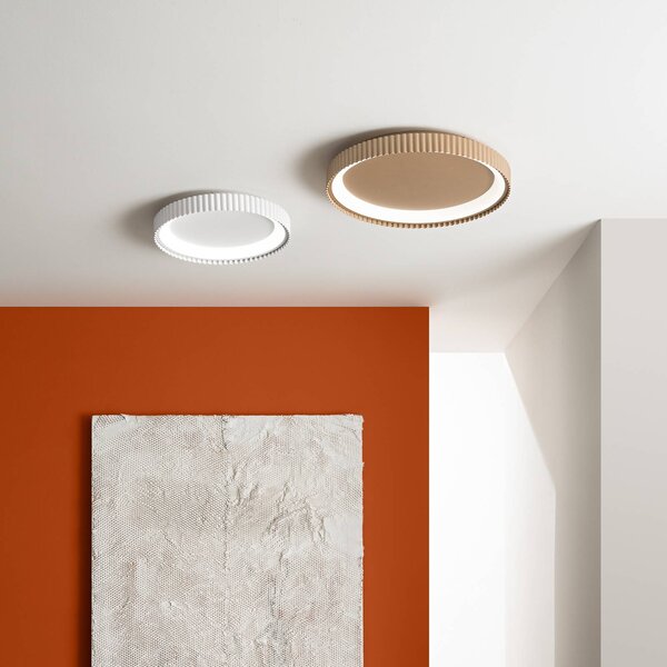 Luce Ambiente Design Lampa sufitowa LED Niike, mosiężny / złoty, salon / jadalnia, metal, nowoczesny