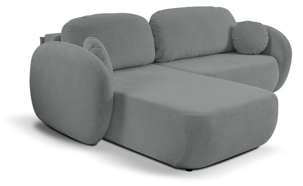 Masseno Narożnik AMICO z funkcją spania i pojemnikiem na pościel Narozniki L, Rozkładana sofa - Szary, ARAGON 93